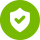 Shield with checkmark, symbolising doing the right thing. 